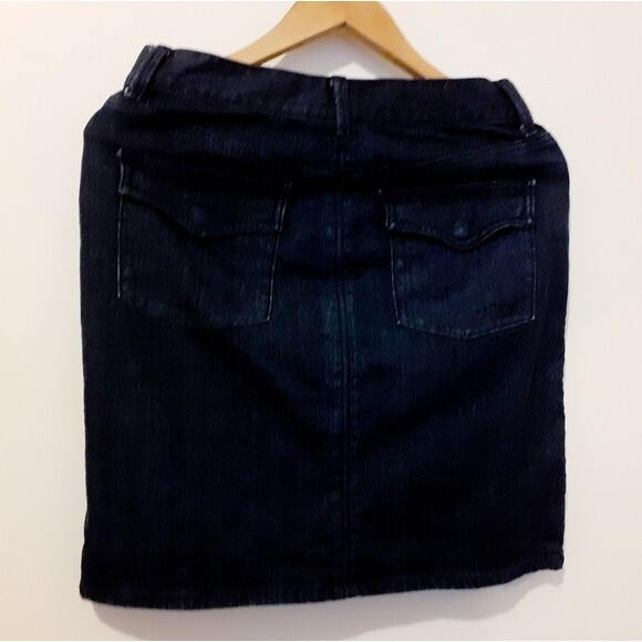 New York & Company Womens Dark Blue Denim Mini Skirts W29 18"Length Size 4 - Picture 5 of 9